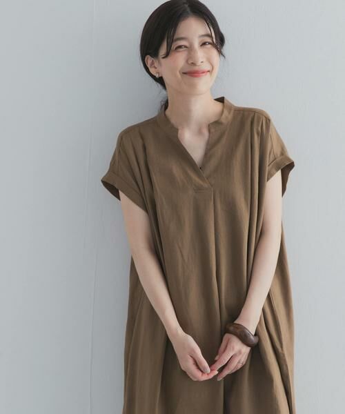 URBAN RESEARCH DOORS / アーバンリサーチ ドアーズ ワンピース | リネンレーヨンスキッパーフレンチワンピース | 詳細27