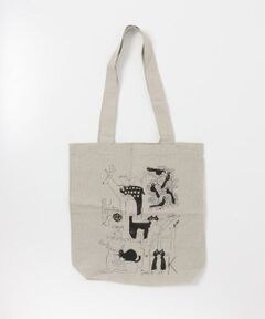 URBAN RESEARCH DOORS / アーバンリサーチ ドアーズ エコバッグ | くるみの木　トラネコボンボン リネンエコバッグ