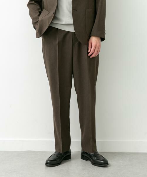 URBAN RESEARCH DOORS / アーバンリサーチ ドアーズ スラックス・ドレスパンツ | LIFE STYLE TAILOR　リネンライクコンフォータブル1タックパンツ | 詳細1