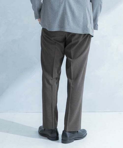 URBAN RESEARCH DOORS / アーバンリサーチ ドアーズ スラックス・ドレスパンツ | LIFE STYLE TAILOR　リネンライクコンフォータブル1タックパンツ | 詳細10