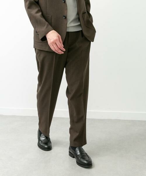 URBAN RESEARCH DOORS / アーバンリサーチ ドアーズ スラックス・ドレスパンツ | LIFE STYLE TAILOR　リネンライクコンフォータブル1タックパンツ | 詳細12