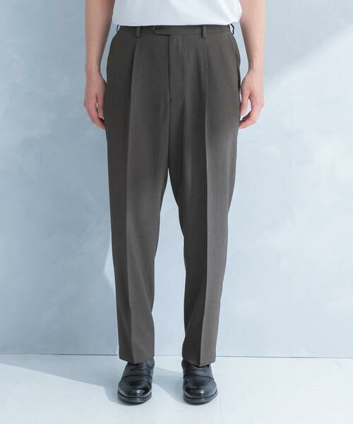 URBAN RESEARCH DOORS / アーバンリサーチ ドアーズ スラックス・ドレスパンツ | LIFE STYLE TAILOR　リネンライクコンフォータブル1タックパンツ | 詳細13