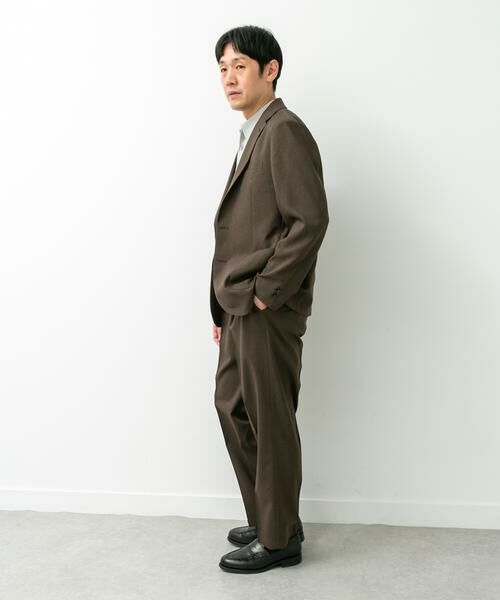 URBAN RESEARCH DOORS / アーバンリサーチ ドアーズ スラックス・ドレスパンツ | LIFE STYLE TAILOR　リネンライクコンフォータブル1タックパンツ | 詳細5