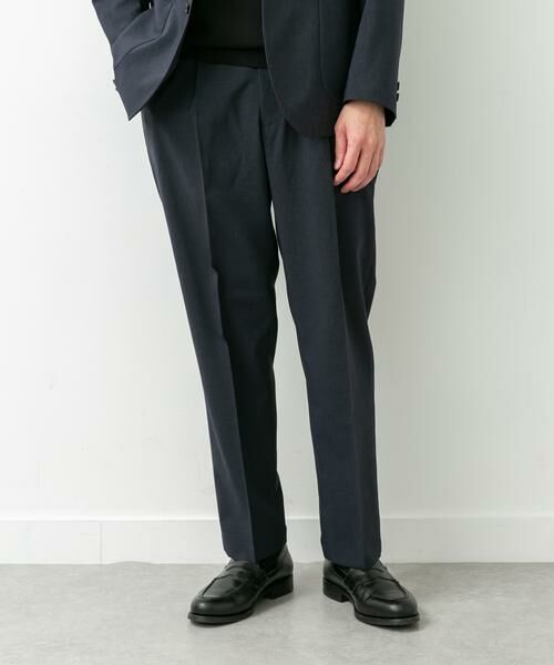 URBAN RESEARCH DOORS / アーバンリサーチ ドアーズ スラックス・ドレスパンツ | LIFE STYLE TAILOR　リネンライクコンフォータブル1タックパンツ（ブルー系その他）