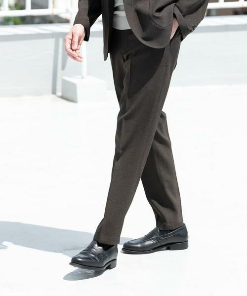 URBAN RESEARCH DOORS / アーバンリサーチ ドアーズ パンツ | LIFE STYLE TAILOR　リネンライク千鳥柄コンフォータブルパンツ | 詳細10