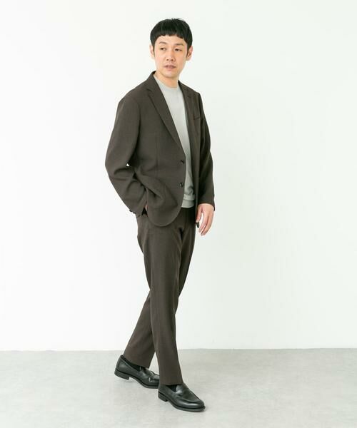 URBAN RESEARCH DOORS / アーバンリサーチ ドアーズ パンツ | LIFE STYLE TAILOR　リネンライク千鳥柄コンフォータブルパンツ | 詳細14