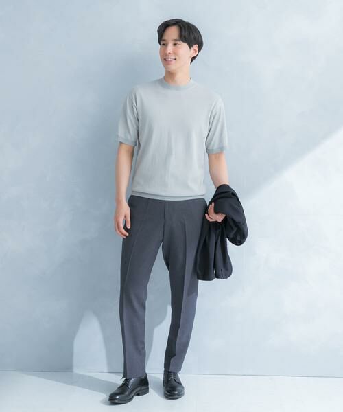 URBAN RESEARCH DOORS / アーバンリサーチ ドアーズ パンツ | LIFE STYLE TAILOR　リネンライク千鳥柄コンフォータブルパンツ | 詳細28