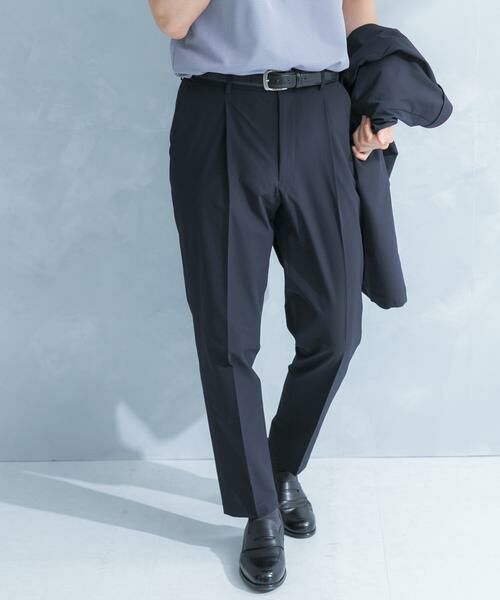 URBAN RESEARCH DOORS / アーバンリサーチ ドアーズ パンツ | LIFE STYLE TAILOR シアサッカーストレッチパンツ(ネイビー)
