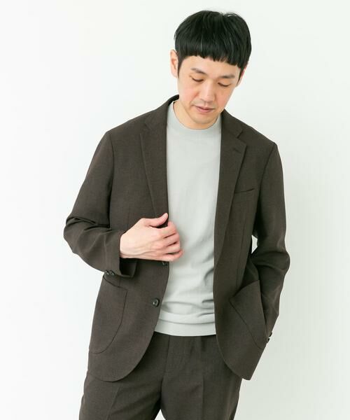 URBAN RESEARCH DOORS / アーバンリサーチ ドアーズ その他アウター | LIFE STYLE TAILOR　リネンライク千鳥柄コンフォータブルジャケット | 詳細12