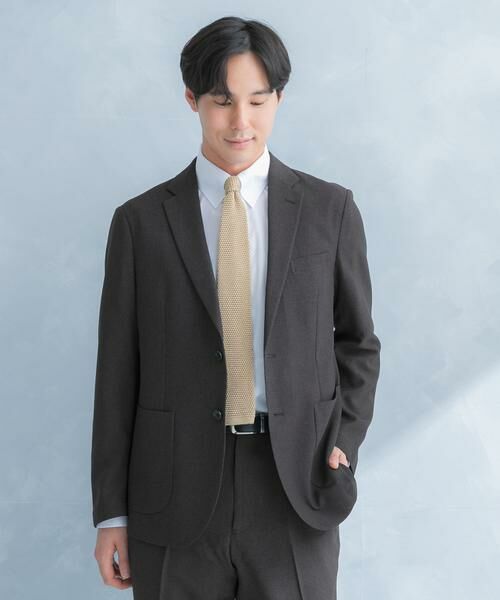 URBAN RESEARCH DOORS / アーバンリサーチ ドアーズ その他アウター | LIFE STYLE TAILOR　リネンライク千鳥柄コンフォータブルジャケット | 詳細2