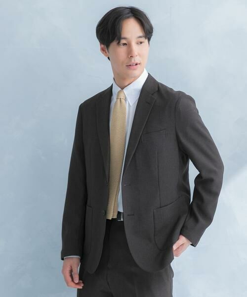 URBAN RESEARCH DOORS / アーバンリサーチ ドアーズ その他アウター | LIFE STYLE TAILOR　リネンライク千鳥柄コンフォータブルジャケット | 詳細4