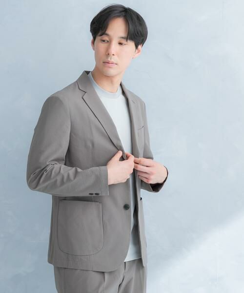 URBAN RESEARCH DOORS / アーバンリサーチ ドアーズ その他アウター | LIFE STYLE TAILOR シアサッカーストレッチジャケット(ベージュ)
