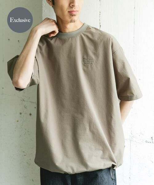URBAN RESEARCH DOORS / アーバンリサーチ ドアーズ Tシャツ | 『別注』Marmot×DOORS　DOTAIR DRAWSTRING T-SHIRTS（カーキ）