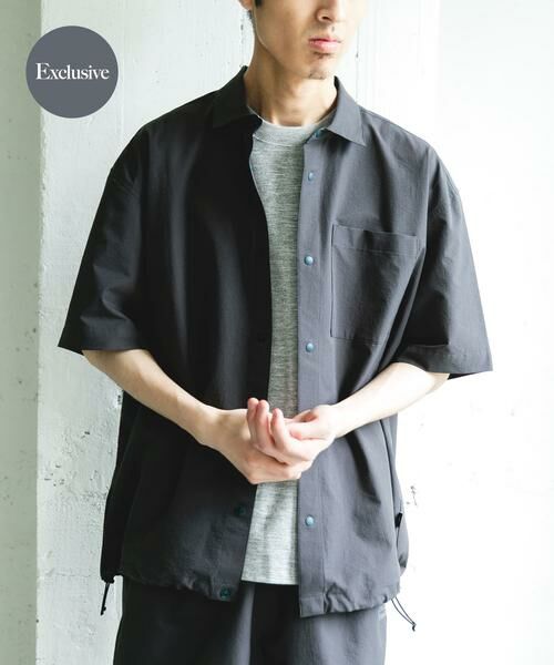 URBAN RESEARCH DOORS / アーバンリサーチ ドアーズ シャツ・ブラウス | 『別注』Marmot×DOORS　DOT AIR SHORT-SLEEVE SHIRTS（ブルー）