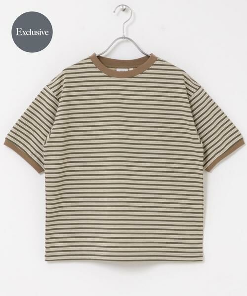 URBAN RESEARCH DOORS / アーバンリサーチ ドアーズ Tシャツ | 『別注』STAR&STRIPE×DOORS　MULTI RINGER T-SHIRTS2（グリーン系その他）