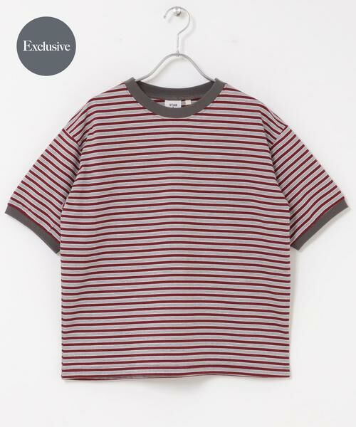 URBAN RESEARCH DOORS / アーバンリサーチ ドアーズ Tシャツ | 『別注』STAR&STRIPE×DOORS　MULTI RINGER T-SHIRTS2（グレー系その他）