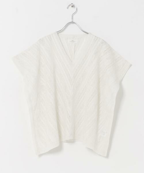 URBAN RESEARCH DOORS / アーバンリサーチ ドアーズ シャツ・ブラウス | SOIL　LACE FRENCH SLEEVE（ホワイト）