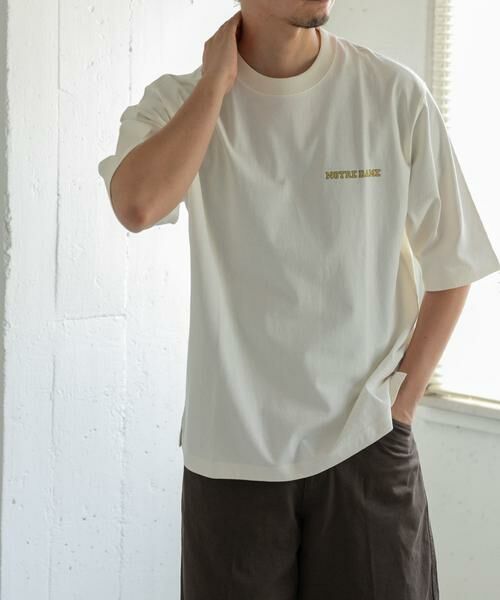 URBAN RESEARCH DOORS / アーバンリサーチ ドアーズ Tシャツ | FORK&SPOON　フロッキープリントTシャツ | 詳細4