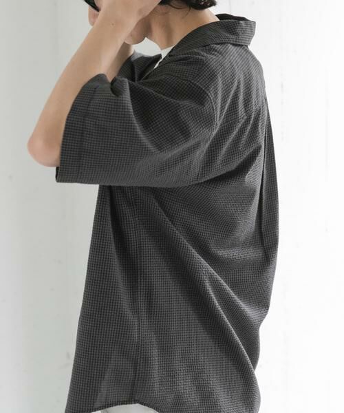 URBAN RESEARCH DOORS / アーバンリサーチ ドアーズ シャツ・ブラウス | FORK&SPOON　シアサッカーショートスリーブシャツ | 詳細5