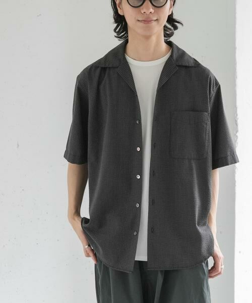 URBAN RESEARCH DOORS / アーバンリサーチ ドアーズ シャツ・ブラウス | FORK&SPOON　シアサッカーショートスリーブシャツ（グレー系その他）