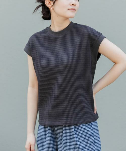 URBAN RESEARCH DOORS / アーバンリサーチ ドアーズ Tシャツ | FORK&SPOON　ワッフルバックボタンプルオーバー（チャコールグレー）