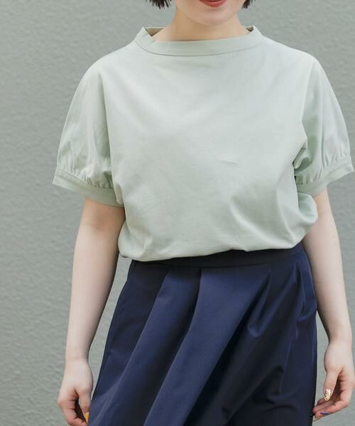 URBAN RESEARCH DOORS / アーバンリサーチ ドアーズ Tシャツ | FORK&SPOON　ボトルネックギャザースリーブTシャツ | 詳細1