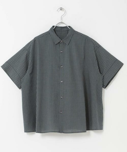 URBAN RESEARCH DOORS / アーバンリサーチ ドアーズ シャツ・ブラウス | FORK&SPOON　ワイド5分袖シャツ（ネイビー）