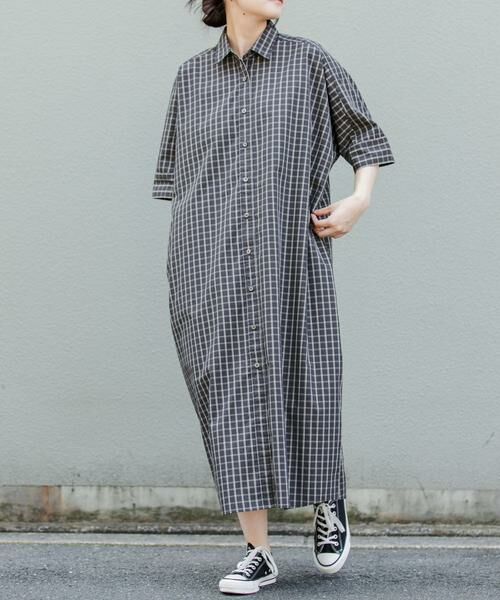 URBAN RESEARCH DOORS / アーバンリサーチ ドアーズ ワンピース | FORK&SPOON　ワイドシルエットシャツワンピース | 詳細16