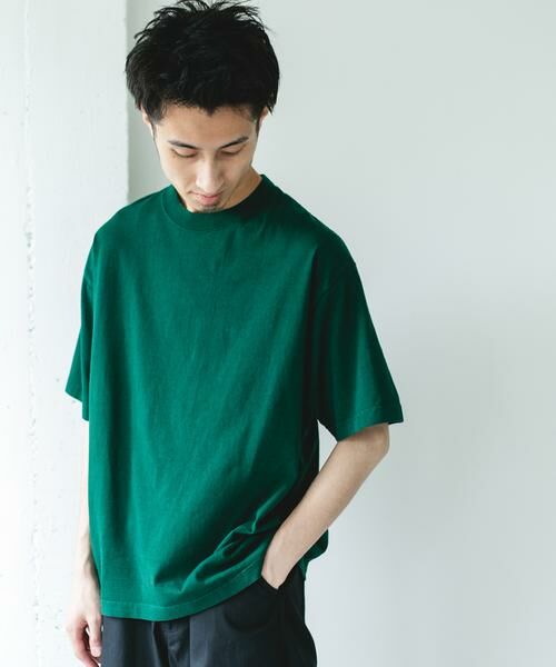 URBAN RESEARCH DOORS / アーバンリサーチ ドアーズ Tシャツ | MADE IN USA ガーメントダイ Tシャツ（グリーン）