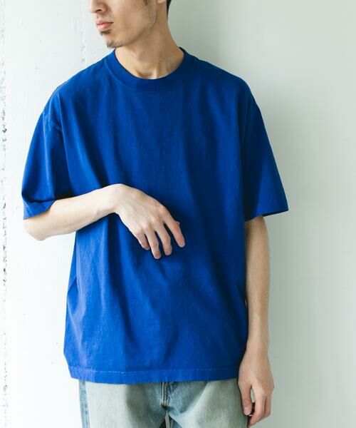 URBAN RESEARCH DOORS / アーバンリサーチ ドアーズ Tシャツ | MADE IN USA ガーメントダイ Tシャツ（ブルー）