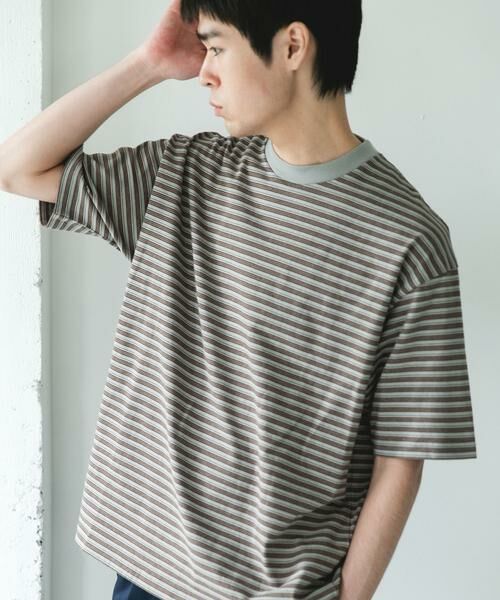 URBAN RESEARCH DOORS / アーバンリサーチ ドアーズ Tシャツ | OUTDOOREXCHANGE ボーダーTシャツ（ベージュ系その他）