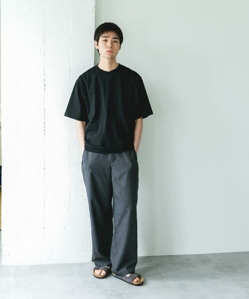 URBAN RESEARCH DOORS / アーバンリサーチ ドアーズ Tシャツ | 『速乾/接触冷感/UVカット』Sorona ラウンドカラーショートスリーブTシャツ | 詳細15