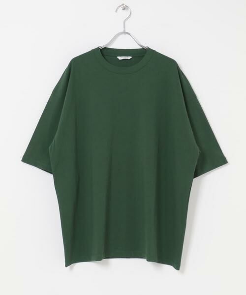 URBAN RESEARCH DOORS / アーバンリサーチ ドアーズ Tシャツ | ハイツイストクルーネック ショートスリーブTシャツ（グリーン）