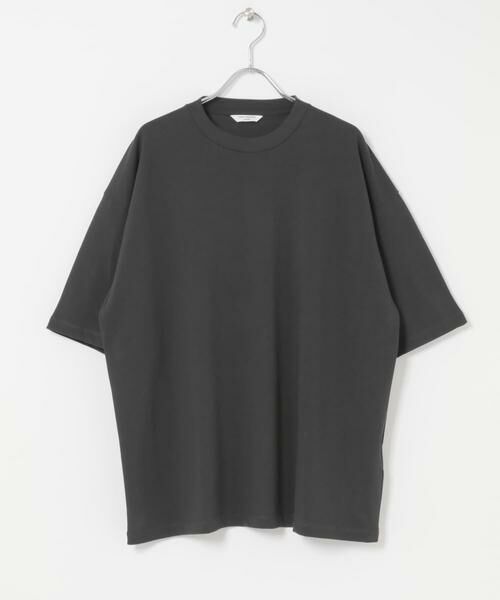 URBAN RESEARCH DOORS / アーバンリサーチ ドアーズ Tシャツ | ハイツイストクルーネック ショートスリーブTシャツ（チャコールグレー）