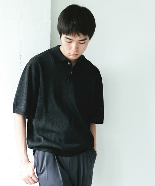 URBAN RESEARCH DOORS / アーバンリサーチ ドアーズ ニット・セーター | 『洗濯可/UVカット』『URTECH』Aircare ショートスリーブニットポロ | 詳細11