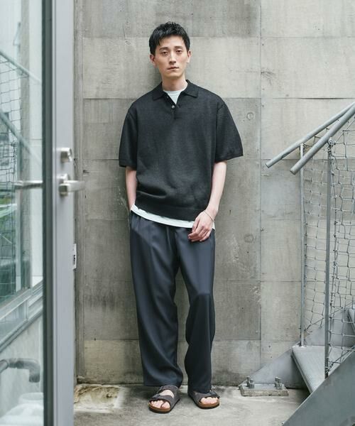 URBAN RESEARCH DOORS / アーバンリサーチ ドアーズ ニット・セーター | 『洗濯可/UVカット』『URTECH』Aircare ショートスリーブニットポロ | 詳細6