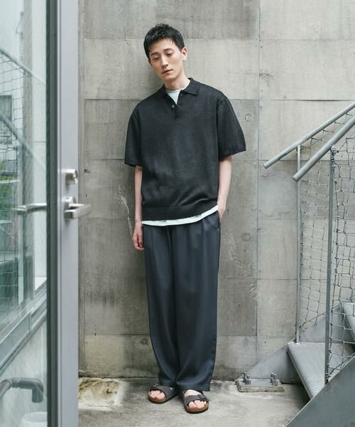 URBAN RESEARCH DOORS / アーバンリサーチ ドアーズ ニット・セーター | 『洗濯可/UVカット』『URTECH』Aircare ショートスリーブニットポロ | 詳細7