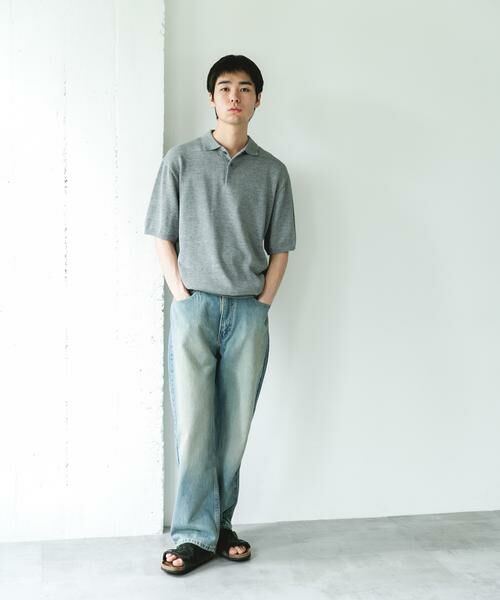 URBAN RESEARCH DOORS / アーバンリサーチ ドアーズ ニット・セーター | 『洗濯可/UVカット』『URTECH』Aircare ショートスリーブニットポロ | 詳細30