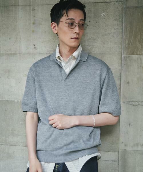 URBAN RESEARCH DOORS / アーバンリサーチ ドアーズ ニット・セーター | 『洗濯可/UVカット』『URTECH』Aircare ショートスリーブニットポロ | 詳細23