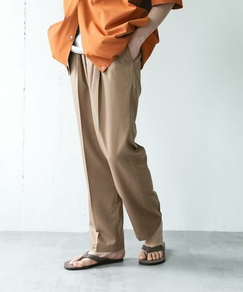URBAN RESEARCH DOORS / アーバンリサーチ ドアーズ その他パンツ | COOLFIBER ツイルシャーリングスラックス | 詳細25
