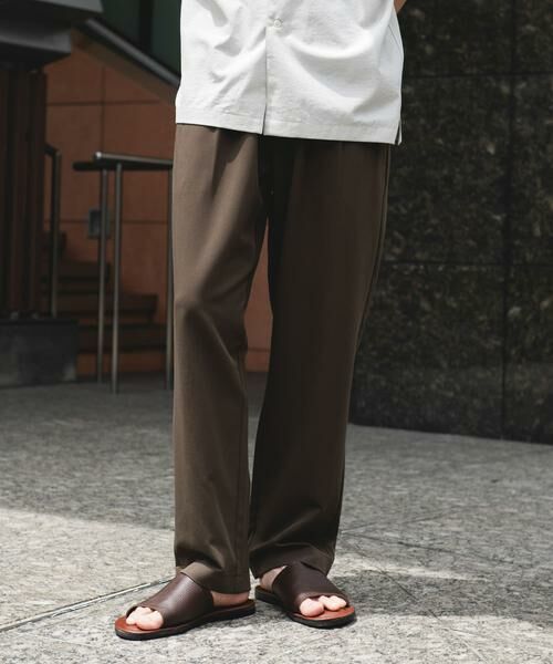 URBAN RESEARCH DOORS / アーバンリサーチ ドアーズ その他パンツ | サマーウールライクイージートラウザー（ブラウン）