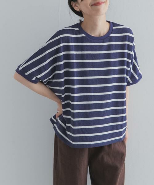 URBAN RESEARCH DOORS / アーバンリサーチ ドアーズ Tシャツ | ブークレボーダープルオーバー（ブルー）