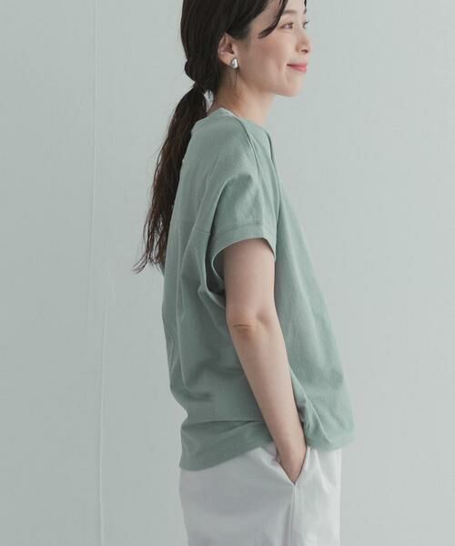 URBAN RESEARCH DOORS / アーバンリサーチ ドアーズ Tシャツ | リネンタッチBACKボタンプルオーバー | 詳細1