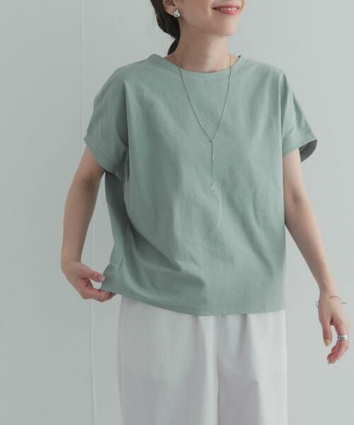 URBAN RESEARCH DOORS / アーバンリサーチ ドアーズ Tシャツ | リネンタッチBACKボタンプルオーバー | 詳細3