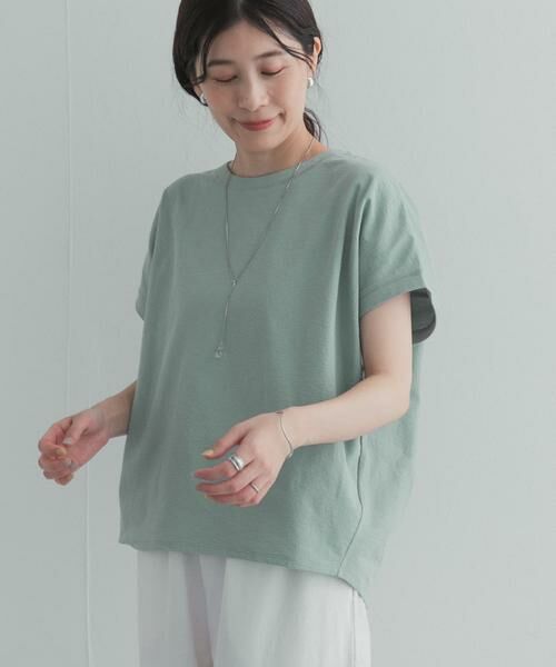 URBAN RESEARCH DOORS / アーバンリサーチ ドアーズ Tシャツ | リネンタッチBACKボタンプルオーバー | 詳細4