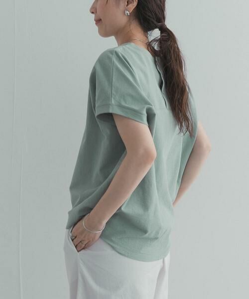 URBAN RESEARCH DOORS / アーバンリサーチ ドアーズ Tシャツ | リネンタッチBACKボタンプルオーバー | 詳細5