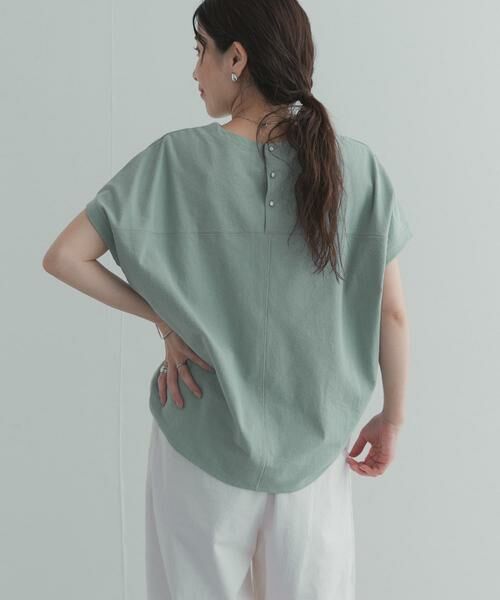 URBAN RESEARCH DOORS / アーバンリサーチ ドアーズ Tシャツ | リネンタッチBACKボタンプルオーバー | 詳細6