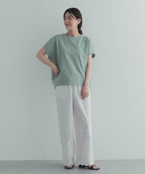 URBAN RESEARCH DOORS / アーバンリサーチ ドアーズ Tシャツ | リネンタッチBACKボタンプルオーバー | 詳細7