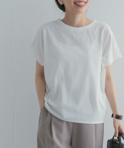 URBAN RESEARCH DOORS / アーバンリサーチ ドアーズ Tシャツ | リネンタッチBACKボタンプルオーバー | 詳細19