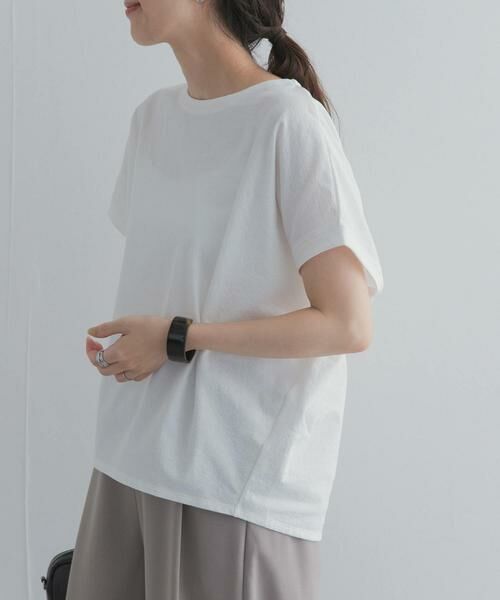 URBAN RESEARCH DOORS / アーバンリサーチ ドアーズ Tシャツ | リネンタッチBACKボタンプルオーバー | 詳細21